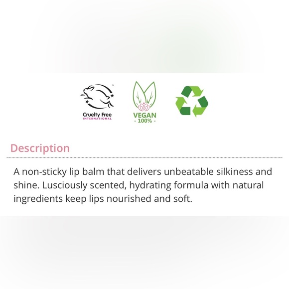 New/Sealed Rachel Couture Watermelon 24H Moisture Lip Balm - Picture 4 of 6